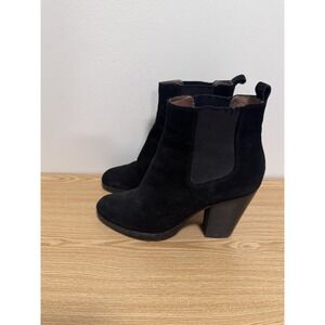 FRYE Women's Tate Chelsea Black Suede Boots Size 8.5 M